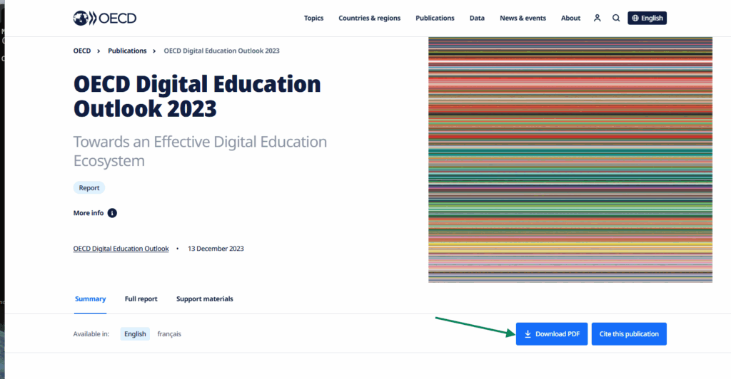 aScreenshot der OECD Website